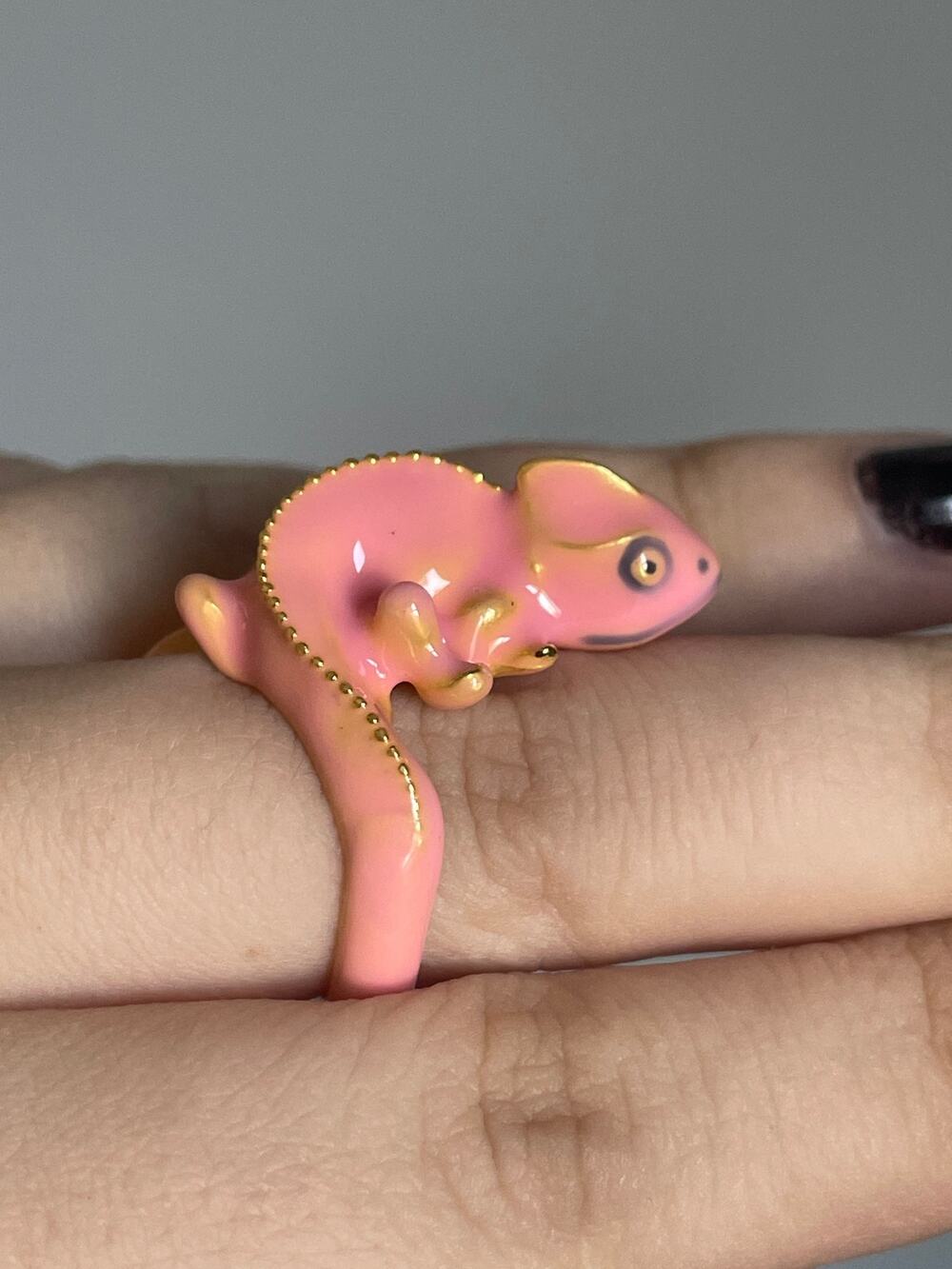 Lizard gecko chameleon reptile  ring 6.5